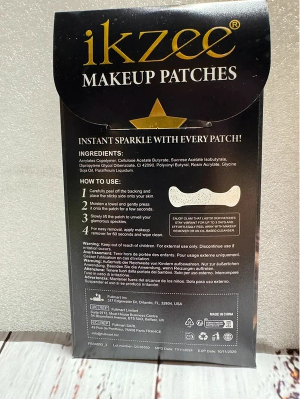 4 Packs Glitter Gold Freckles Face Tattoo